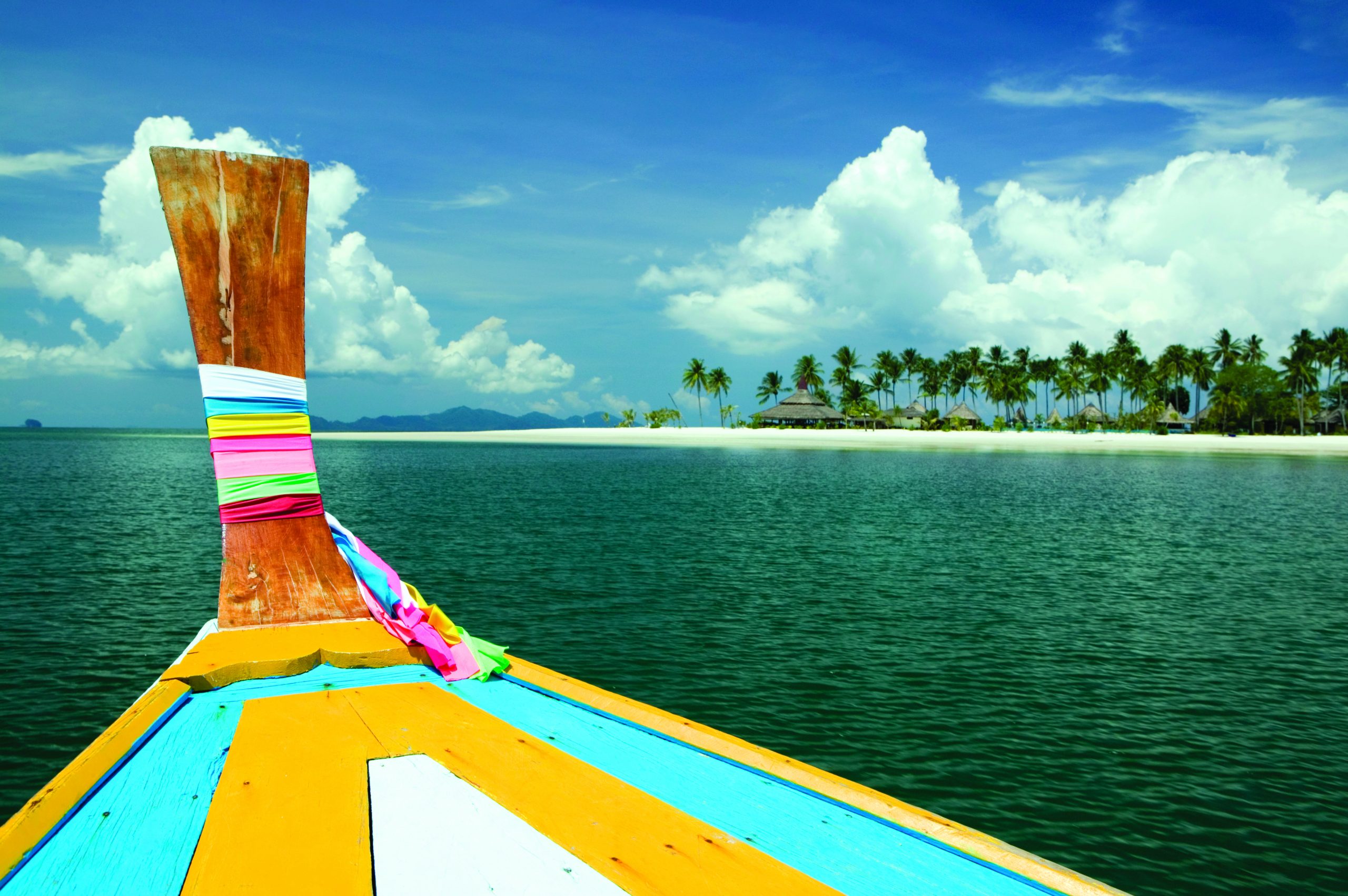 tropical paradise longtail boat koh mook trang thailand Á leið til Koh Samui