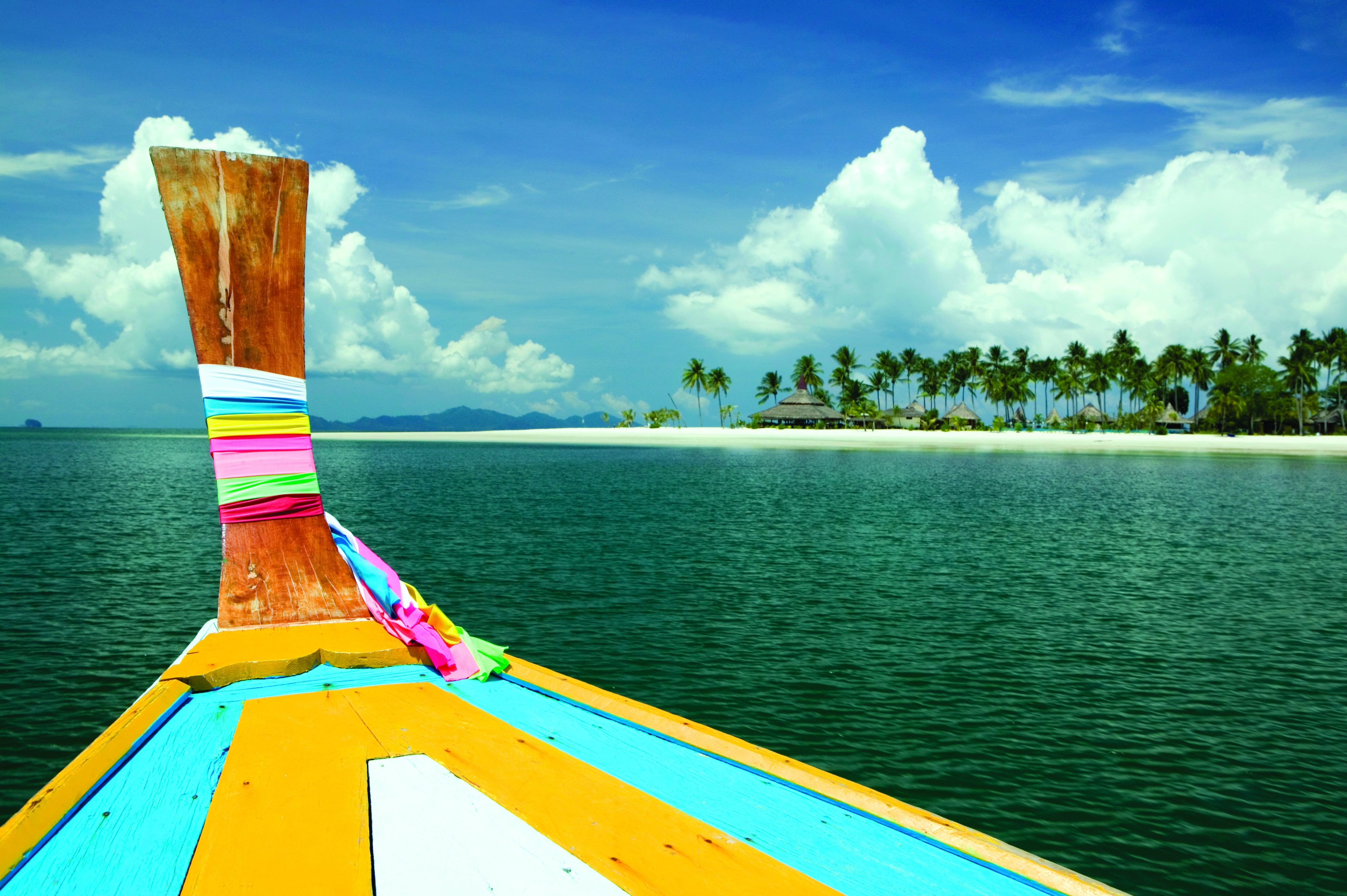 tropical paradise longtail boat koh mook trang thailand Á leið til Koh Samui